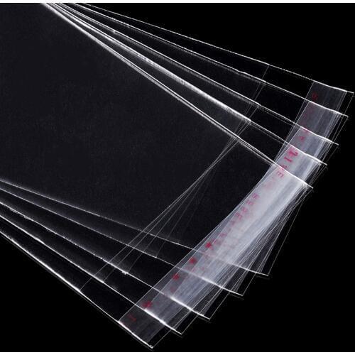 1000pcs OPP Cellophane Plastic Packing Package Display Bags for Sale, Rectangle, Clear, 100x60mm, Unilateral thickness: 0.035mm