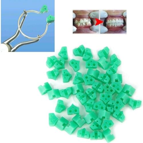 40Pcs Dental Disposable Elastic Fixing Tooth Wedge Silicone Orthodontic Material Oral Care