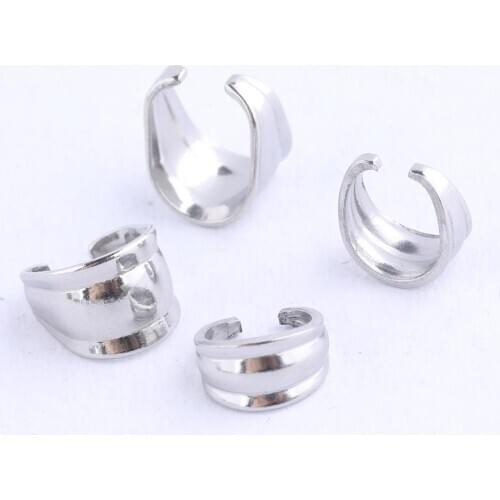 50pcs Stainless Steel Pendant Pinch Clip Baisl Diy Jewelry Making Accessories