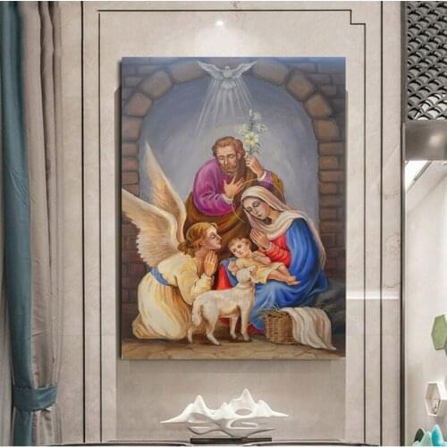 5D Angel Jesus Virgin Diy Diamond Painting Full Drill Square Round Drill Diamond Embroidery Cross Stitch Kits MosaicZP-4556