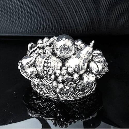 925 Sterling Silver Plated FRUIT BASKET