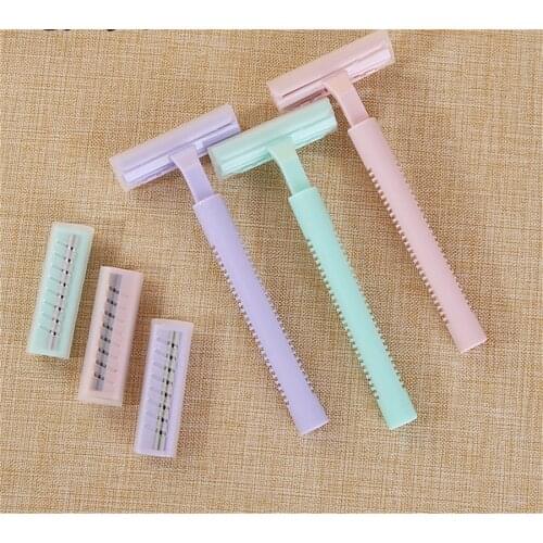 Woman Armpit Hair Shaver Body Portable Safe Hair Removing Razor 1 Piece Blade Presented Beauty Makeup Tool E1039