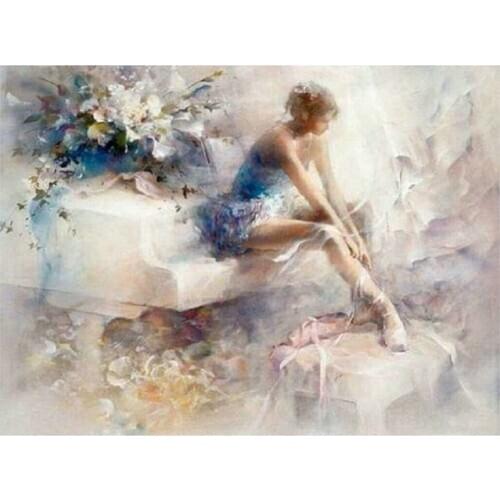 Diy Diamond Painting Ballerina girl 5D Diamond embroidery Cross stitch mosaic full Square Round Rhinestones Home DecorZP-3651