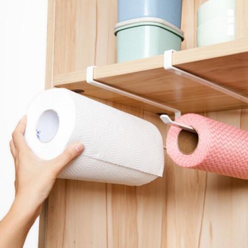 Home Hanging Toilet Roll Paper Holder Kitchen Tissue Holder Towel Rack Kitchen Bathroom Cabinet Door Hook Holder Tools