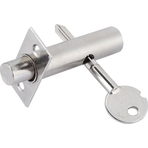 Door Lock Hardware Pipe Tube Well Insert Locks Stainless Steel With Lock Buckle And Key For Hotel Family Factory