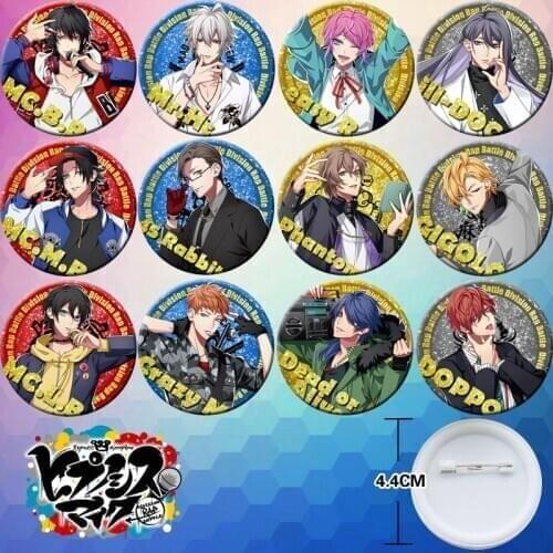 Hypnosis Mic Division Rap Battle Yamada Ichirou Jinguji Jakurai Bedge bag Badge Button Anime Brooch Pin Souvenir Props 1Set