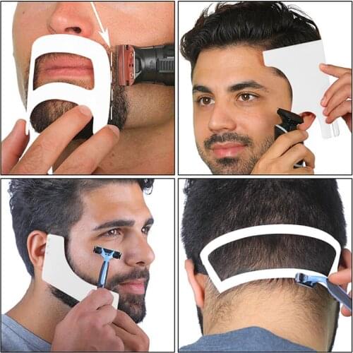 5Pcs/lot Beard Comb Salon Beard Styling Template for Beard Shaping Trimming Tool