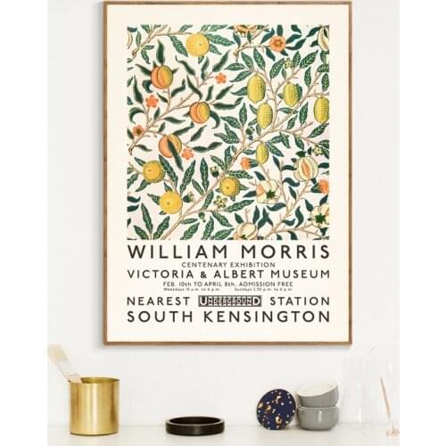 William Morris Canvas Painting Posters and Prints The Victoria and Albert Museum Exhibition London Underground Art Wall Decor