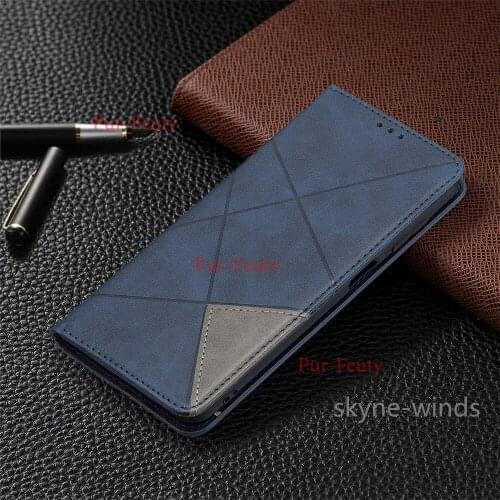 For Samsung Galaxy M32 magnetic prismatic pattern leather case mobile phone holder flip wallet cover for SM M 32 coque fundas