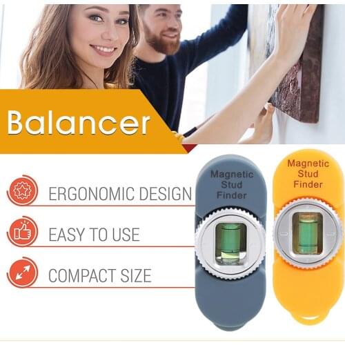 Magnetic Wall Stud Finder & -Spirit Level. Strong Magnet Detector for Steel Nails, Screws & Fasteners in Stud Walls