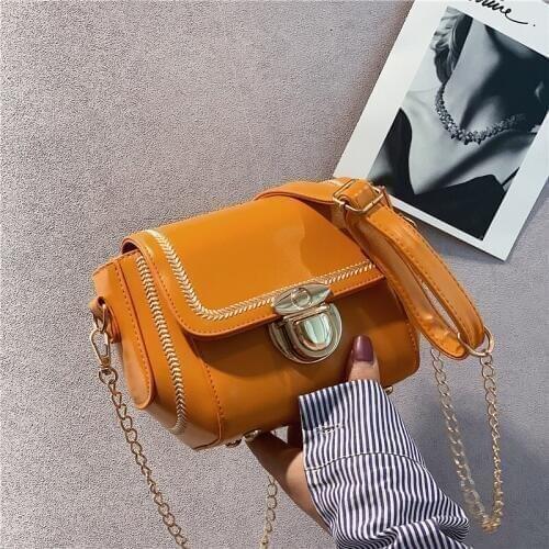 Fashion Small Crossbody Bags for Women 2020 Mini PU Leather Shoulder bag Messenger Bag for Girl Yellow bag Ladies Phone Purse