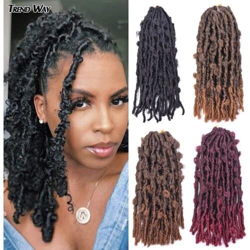 Trend Way For Black Women Synthetic Butterfly Faux Locs Crochet Braids Hair Extensions Pre Stretch 14 24inch For Kids Black Bug