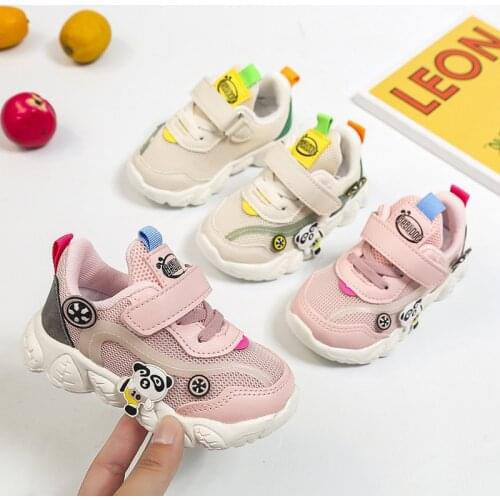 New Autumn 1-3 Years Childrens Sports Shoes Kids Girls Boys Mesh Breathatble Light Bear Casual Toddler Walking Running Shoes