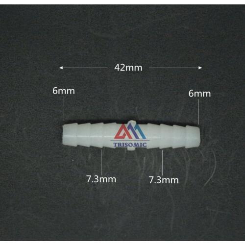 6mm Straight Connector Plastic Fitting Material PE Plastic Silicone Hose PVC Tube Connection Joiner Fitting Aquarium Fish Tank
