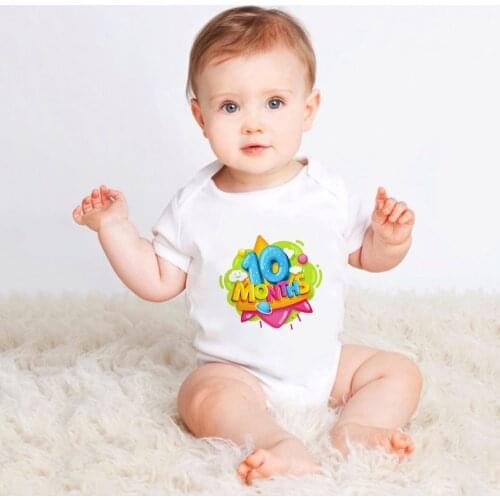 Spain Hot Sale New Style Baby Girl Clothes 10 Months Toddler Girl T shirt Plus Size Harajuku Casual Newborn Bodysuit Dropship