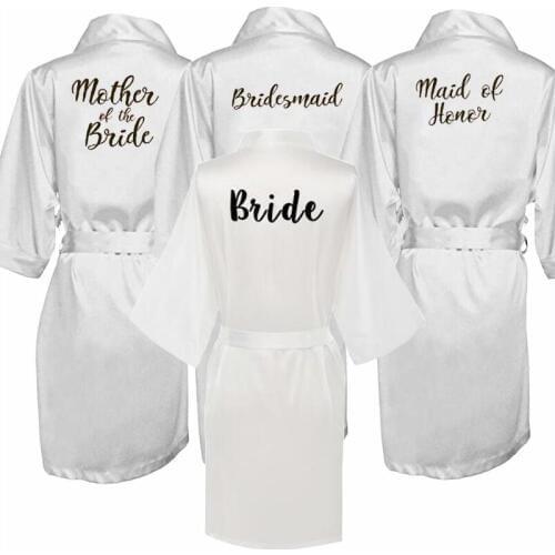Sexy grey silver robe kimono bridal pajamas wedding robe bridesmaid matron maid of honor sister mother of the bride robes