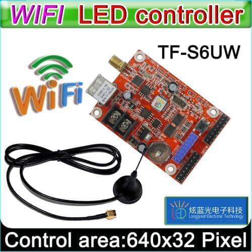 TF-S6UW wifi led Controller Card, p10 *** module Single&Dual color led signs, conventional p10 LED display control card