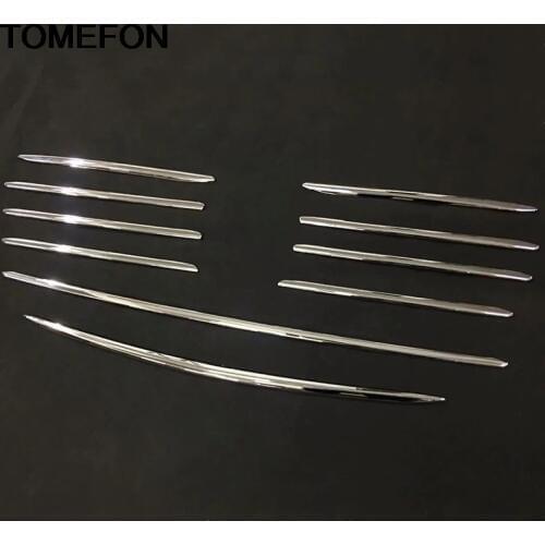 TOMEFON For Mazda CX-8 CX8 2017 2018 Front Bumper Grille Grill Decoration Frame Cover Moulding Trim Interior Accessories ABS