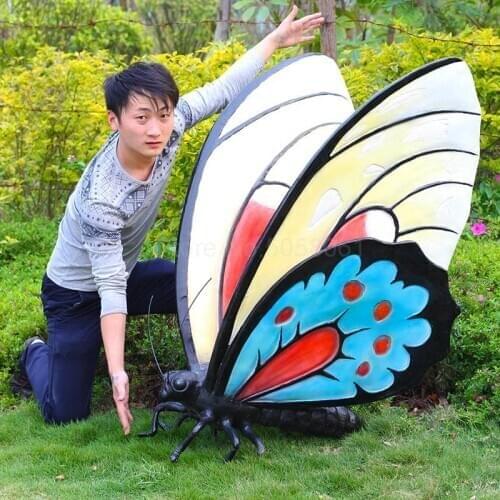 Outdoor simulation big butterfly garden decoration sculpture garden garden villa real estate landscape decoration crafts