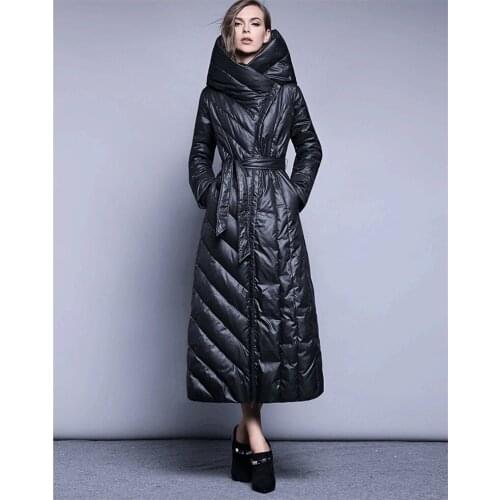 Womens Quality High White Duck Down Jacket Fashion Winter Coat Padded Women Long Parkas Warm Ladies Coats Casacos WXF327 s