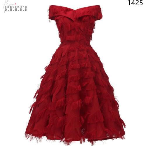 Vestido de Festa Sexy Burgundy Tassel Short Evening Dress New Arrival Soft Lovely Evening Gown Pink White Robe De Soiree