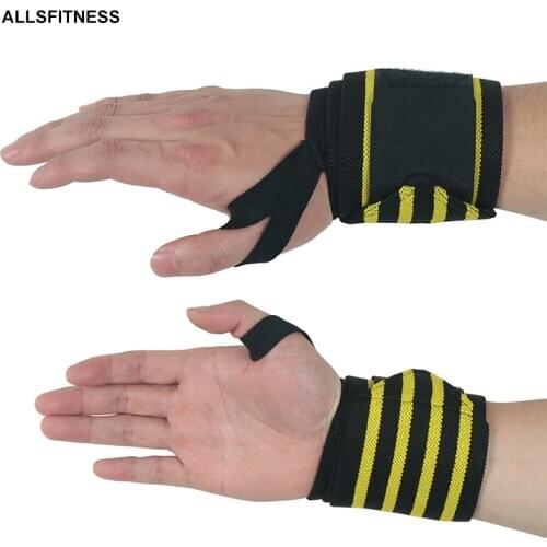2 Pcs Adjustable Wristband Elastic Wrist Wraps Bandages For Weightlifting Powerlifting Breathable Wrist Support Gym Training