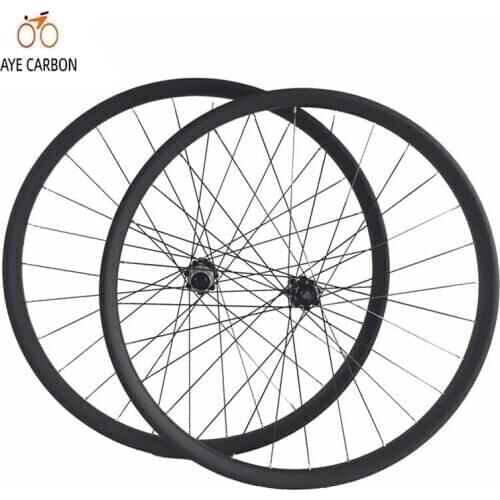 29 inch carbon wheels 29er MTB wheels with powerway straight pull hubs carbon mtb wheels 30mm width asymmetric rims