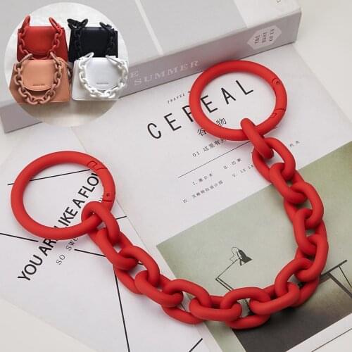 Acrylic Bag Chain Thick Round Spring Ring Lady Bag Strap Parts Handles for Handbag Wide Shoulder Belt Short Bag Chain Accessory