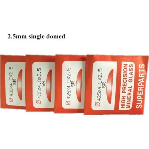 Assortment of 20 PCs 2.5mm Thick Single Domed Round Glass 33.5mm to 48mm Size