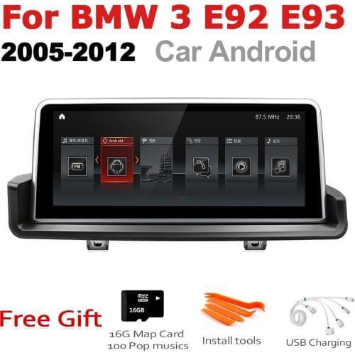 Car Audio Android 7.0 up GPS Navigation For BMW 3 Series E92 E93 2005~2012 Idrive WiFi 3G 4G Multimedia player Bluetooth 1080P