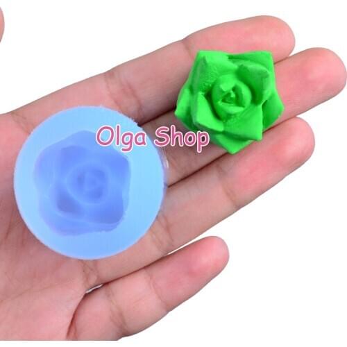 HYL183 21.9mm x 22.6mm Flower Silicone Mold Fondant Cake Decoration Candy Resin Clay Earrings Necklace Craft Soap Candle