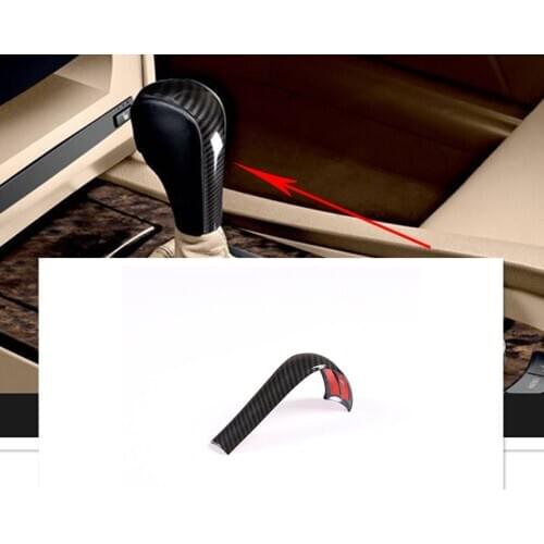 For BMW 5 Series E39 E60 E61 X3 E83 X5 E53 3 Series E46 1995-2007 Carbon Fiber Style ABS Car Center Gear Shift Head Cover Trim
