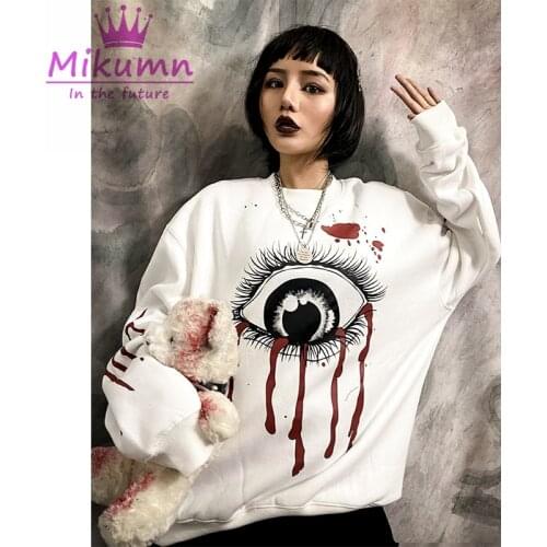 Gothic Hoodie Vintage Printed Harajuku Sweatshirt Autumn Winter Women Hoodies Punk Streetwear Hip Hop Oversize Sweatshirts