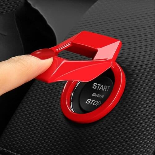 One-button Start Button Decoration Sticker Ignition Switch Protective Cover Interior Modification Start Metal Ring Car Universal