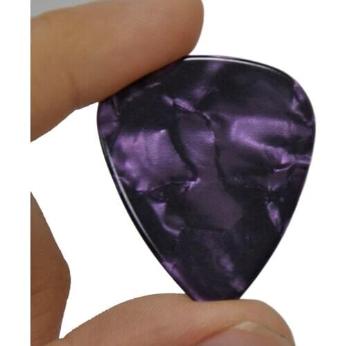 Lots of 50pcs Purple Pearl Celluloid Guitar Picks Plectrums 0.46mm 0.71mm 0.96mm