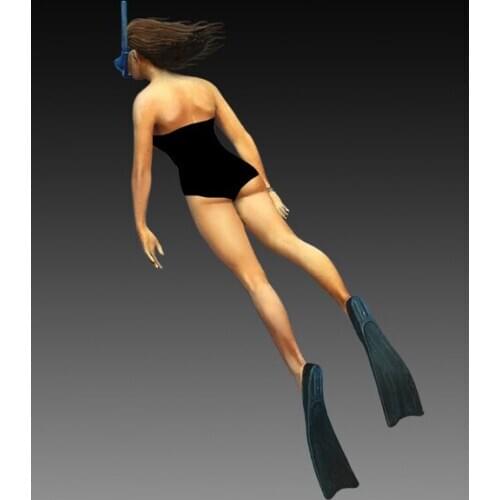 1/35 Scale Assembly Resin Figure kit Diving girl