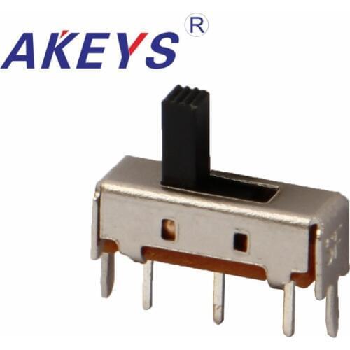 20PCS SS-13D02 1P3T Single pole three throw 3 Position slide switch DIP 3 pin verticle type with 2 fixed pin