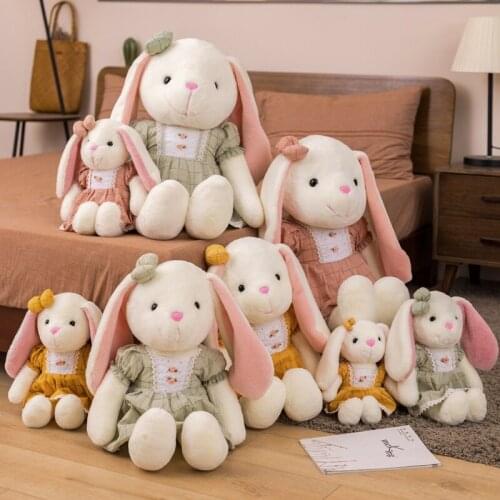 35/50/70/90CM Cartoon Lovely Soft Rabbit With Skirt Plush Animals Dolls Plushie Children Toys For Kids Present