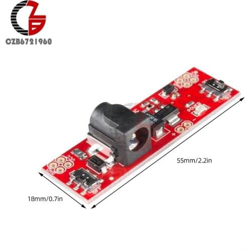 DC 6V-12V to DC 3.3V 5V 1A Power Module Red Step Down Buck Power Supply Adjustable Module Converter Board 5.5x1.8CM for Arduino