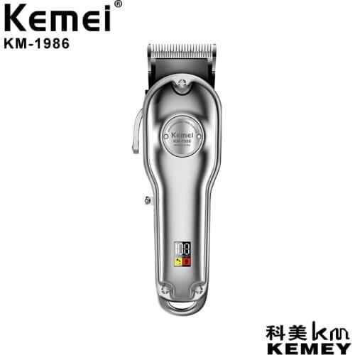 Kemei Professional Electric Hair Clipper Rechargeable Cordless Hair Trimmer Beard Shaver Hair Cutting Machine Hair Cutter Barber
