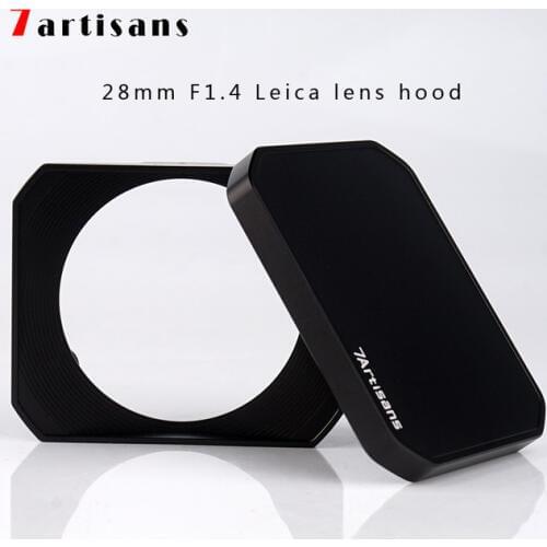 7 artisans rectangular metal hood for 7artisans 28mm F1.4 for Leica lens hood+cap