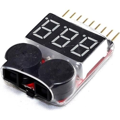 RC Buzzer 1-8S Lipo Alarm Warner Schutz Checker Voltage Tester LED Buzzer R3L0