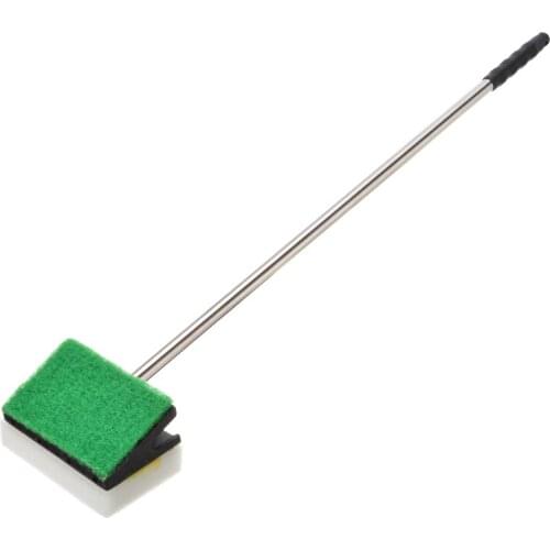 1pc Glass Brush Cleaning Sponge Steel Handle Algae Scraper Brushes 47cm Length For Fish Tank Aquarium