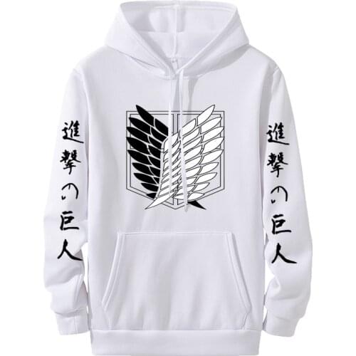 Attack On Titan Hoodie Funny Cartoon Harajuku 90s Hoodies Men Hip Hop Shingeki No Kyojin Sweatshirt Hip Hop Hoody Male Vintage