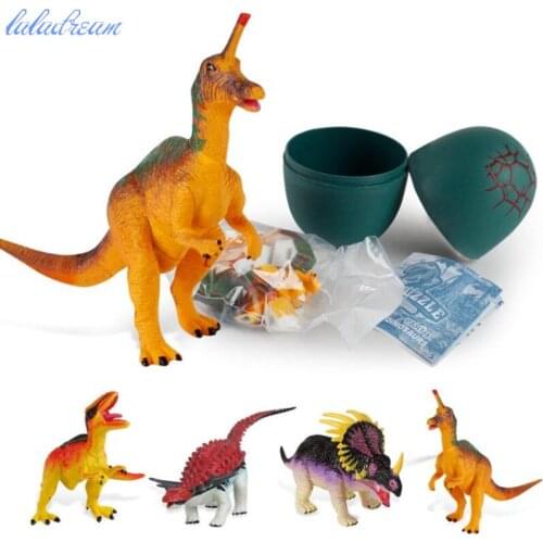 1 set Easter Eggs Surprise Dinosaur Figure Model Deformation Dinosaur Puzzles Collection Decor Egg Novelty Toys