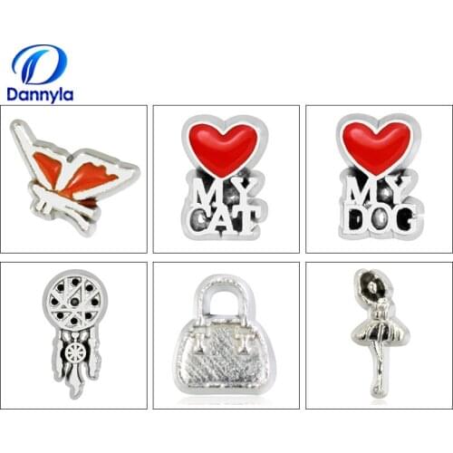 10pcs/lot Wholesale Mini Mix Style Floating Charms Fit Glass Floating Locket LSFC100-720