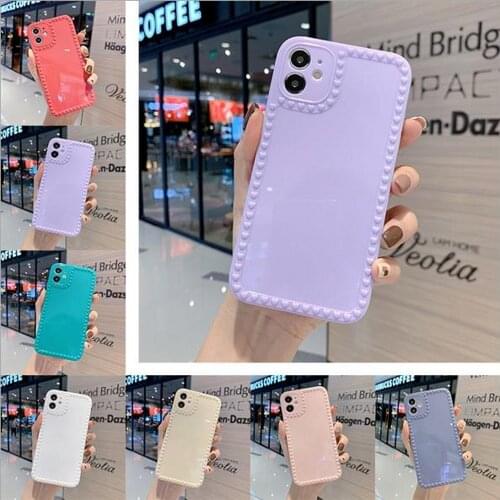 10pcs Candy Color Shockproof Bumper Phone Case For iPhone 12 12Pro Max 11Pro Solid Color Soft Back Cover For iPhone 11 11Pro Max