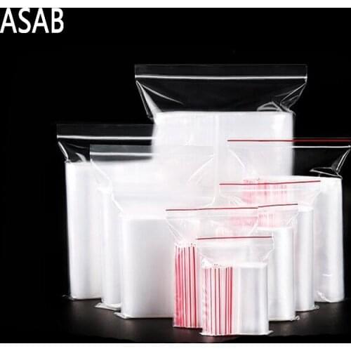 100PCS 0.12MM Plastic Ziplock Lock Bags Matte Translucent Air Tight Food Storage Packaging 7 size Doorgift Goodies Storage Bag