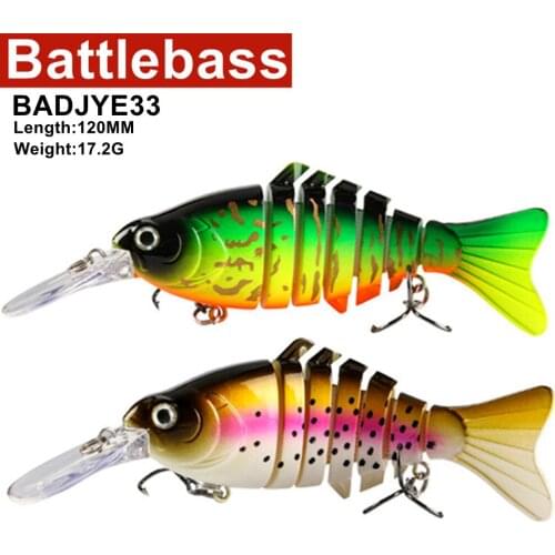 12CM 17.2G Multi Section Sea Bass Hard Fishing Lure 1PCS Crankbaits Minnow Fake Artificial Bait Suit For Fishing Carp Tackle