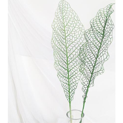 2pcs Green Plant Plastic Artificial Flower Large Banana Leaf Tropical Palm Foliage Leaves Wedding Home Furnishings Decorations